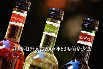 我想問1升茅臺(tái)2007年53度值多少錢