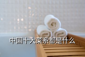 中國(guó)十大菜系都是什么