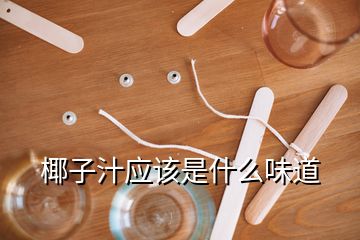 椰子汁應(yīng)該是什么味道