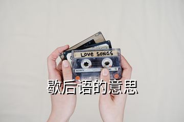 歇后語(yǔ)的意思