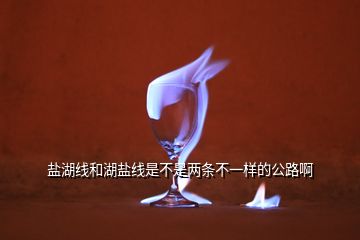 鹽湖線(xiàn)和湖鹽線(xiàn)是不是兩條不一樣的公路啊