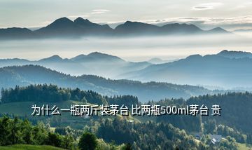 為什么一瓶?jī)山镅b茅臺(tái) 比兩瓶500ml茅臺(tái) 貴