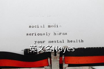 英文名Noyes