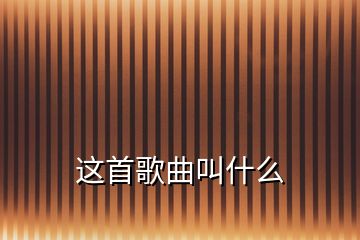 這首歌曲叫什么