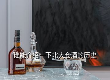 誰能介紹一下北大倉酒的歷史