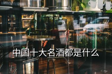 中國十大名酒都是什么