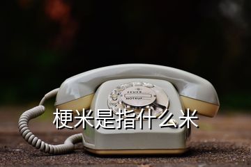 梗米是指什么米