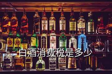 白酒消費(fèi)稅是多少