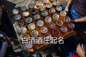 白酒酒莊起名