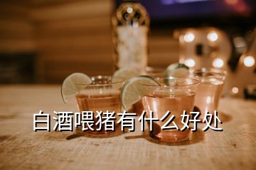 白酒喂豬有什么好處