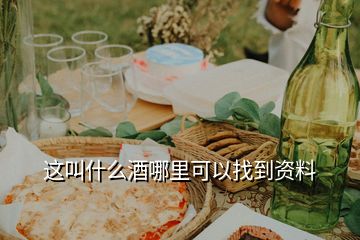 這叫什么酒哪里可以找到資料