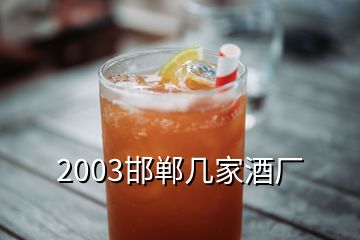 2003邯鄲幾家酒廠