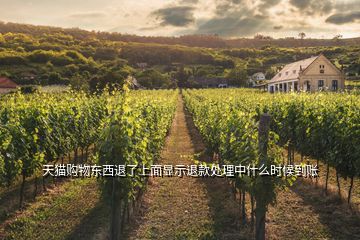 天貓購物東西退了上面顯示退款處理中什么時候到賬