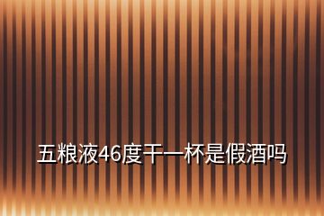 五糧液46度干一杯是假酒嗎