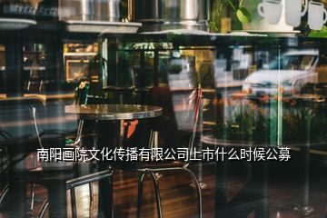 南陽(yáng)畫院文化傳播有限公司上市什么時(shí)候公募