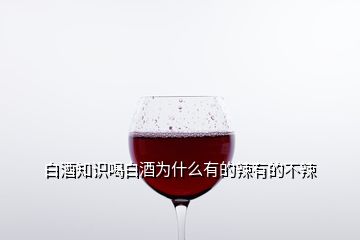 白酒知識喝白酒為什么有的辣有的不辣