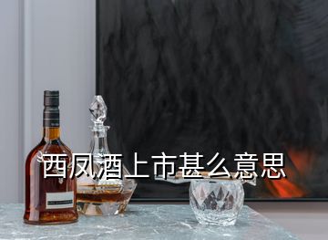 西鳳酒上市甚么意思