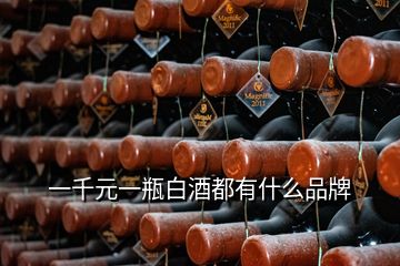 一千元一瓶白酒都有什么品牌