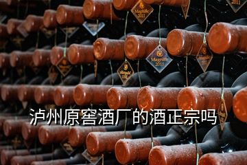 瀘州原窖酒廠的酒正宗嗎