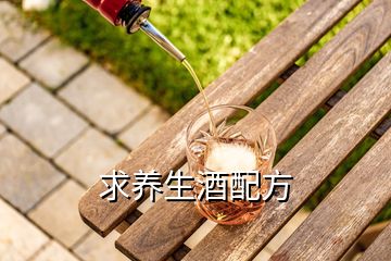 求養(yǎng)生酒配方