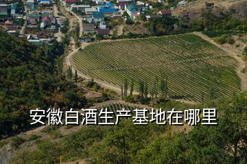 安徽白酒生產(chǎn)基地在哪里