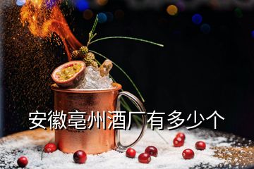 安徽亳州酒廠有多少個(gè)