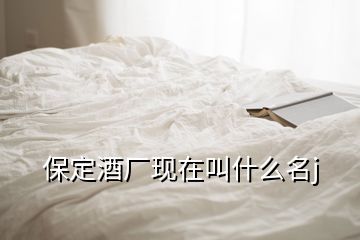 保定酒廠現(xiàn)在叫什么名j