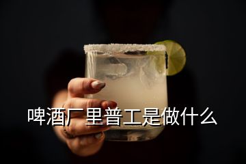 啤酒廠里普工是做什么