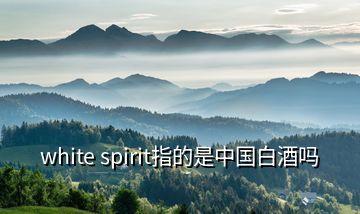 white spirit指的是中國(guó)白酒嗎