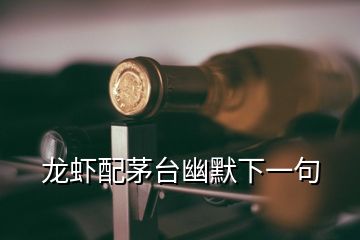 龍蝦配茅臺(tái)幽默下一句