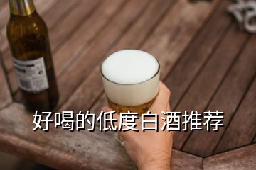 好喝的低度白酒推薦