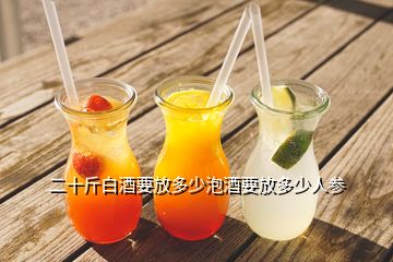 二十斤白酒要放多少泡酒要放多少人參