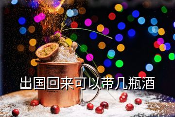 出國回來可以帶幾瓶酒