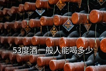 53度酒一般人能喝多少