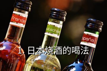 1. 日本燒酒的喝法