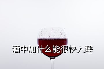 酒中加什么能很快入睡