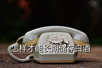 怎樣才能長期儲(chǔ)存白酒