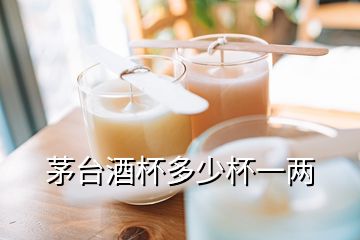 茅臺酒杯多少杯一兩