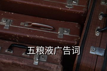 五糧液廣告詞