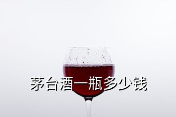 茅臺酒一瓶多少錢