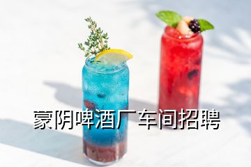 蒙陰啤酒廠車間招聘