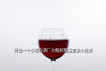 開設(shè)一個小型白酒廠大概前期需要多少投資