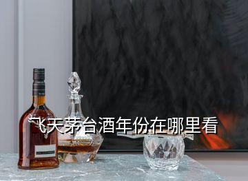 飛天茅臺(tái)酒年份在哪里看