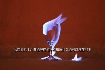 我想買幾十斤白酒埋在地下不知道什么酒可以埋在地下