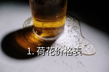 1. 荷花價格表