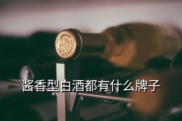 醬香型白酒都有什么牌子