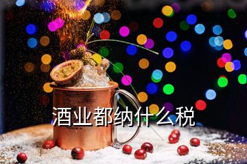 酒業(yè)都納什么稅