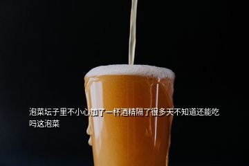 泡菜壇子里不小心加了一杯酒精隔了很多天不知道還能吃嗎這泡菜