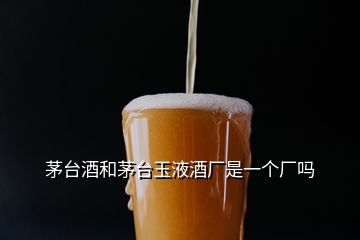 茅臺(tái)酒和茅臺(tái)玉液酒廠是一個(gè)廠嗎