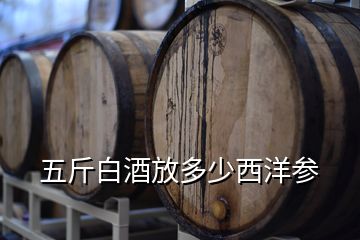 五斤白酒放多少西洋參